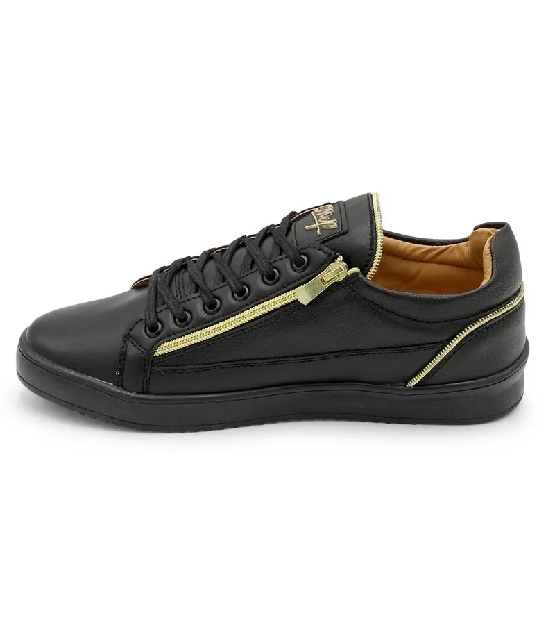ZAPATILLAS CASUAL  ZIPPERS BLACK  CMS97  NEGRO